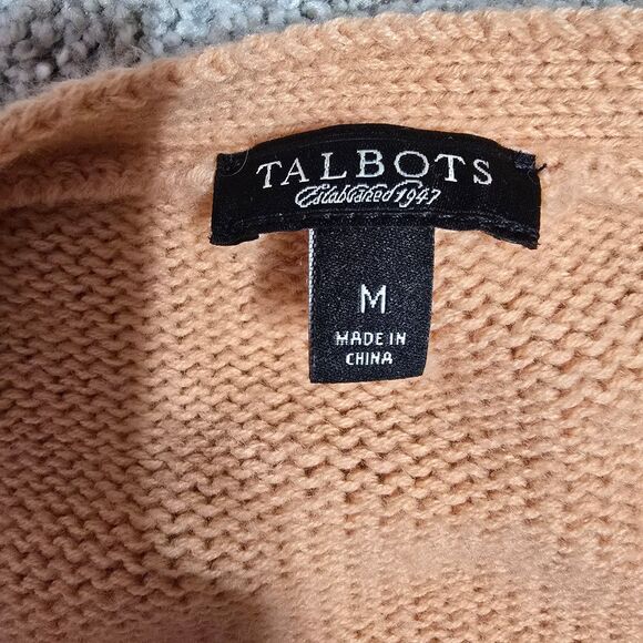 Talbots lambswool blend boho  button-up cardigan sweater - Picture 5 of 9